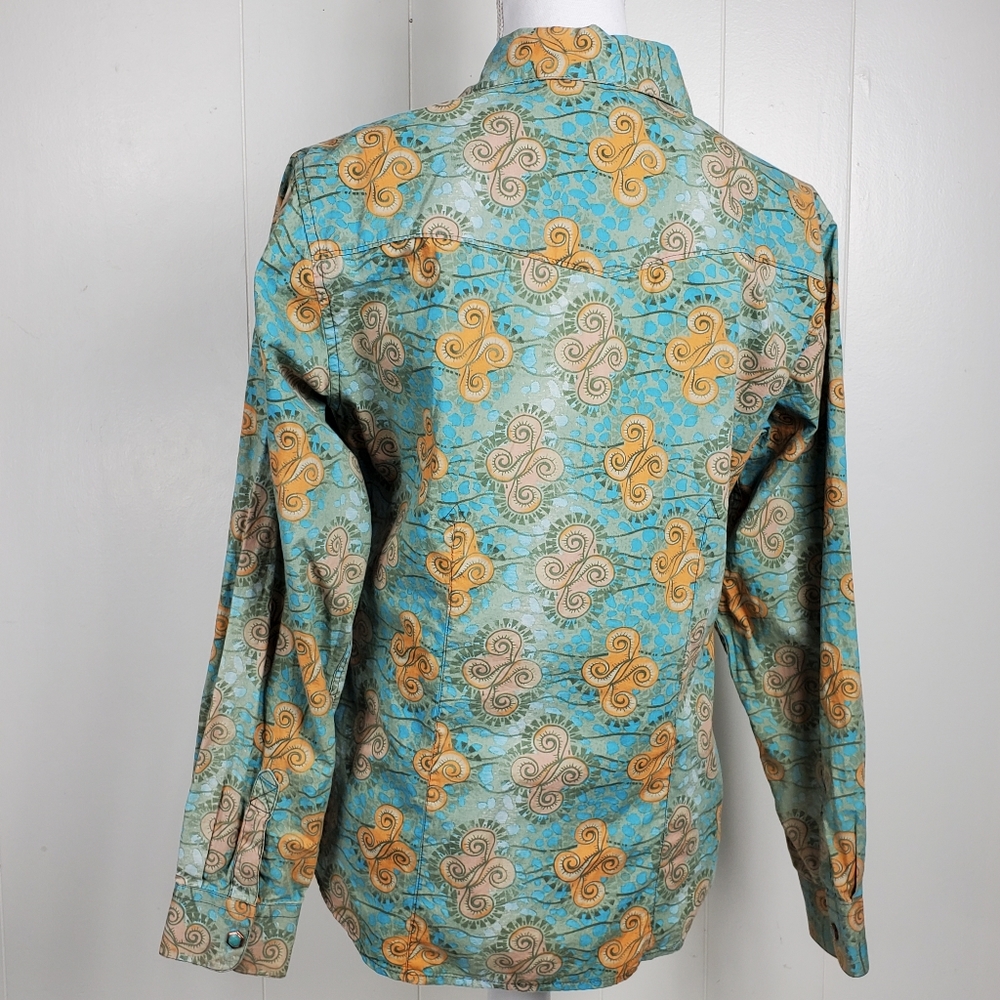 Walls Ranch wear western Cowgirl Rodro Queen  button front shirt Size Medium - Picture 7 of 12